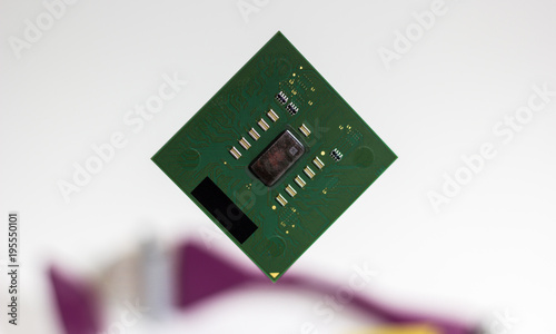 cpu closeup for pc and laptop white background photo