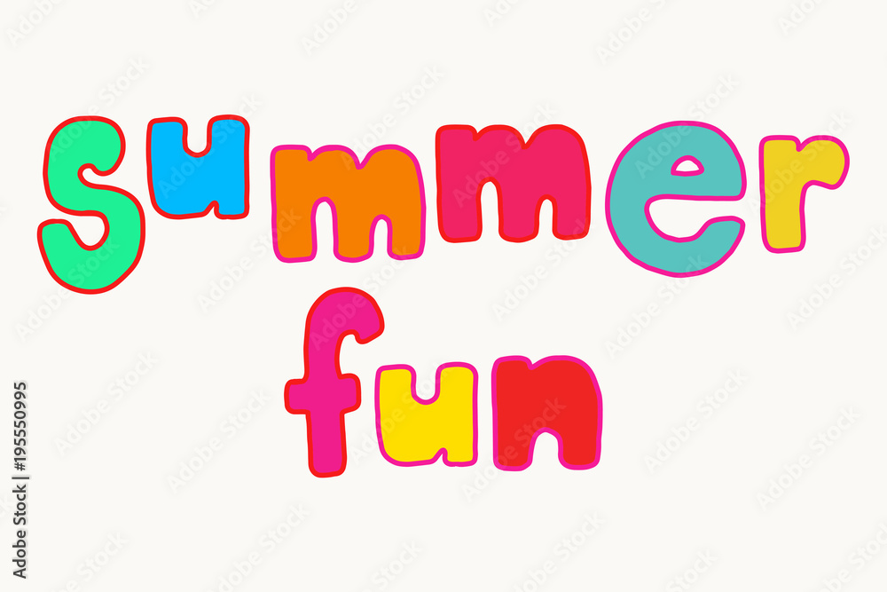 Bright Summer fun lettering