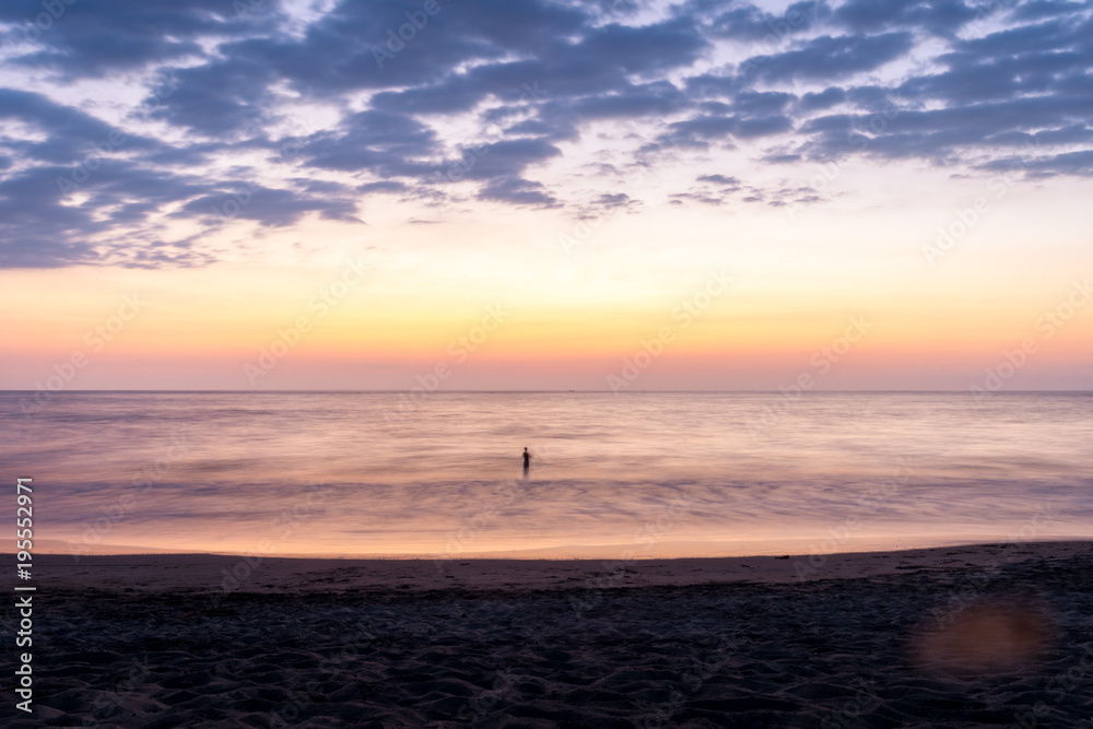 beach at sunset beach at sunset