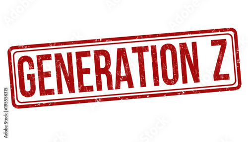 Generation Z grunge rubber stamp