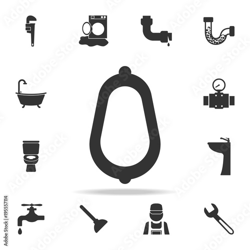 Urinal icon. Detailed set of plumber element icons. Premium quality graphic design. One of the collection icons for websites, web design, mobile app