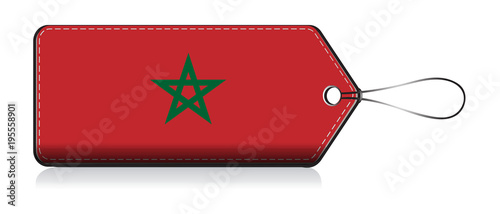 Moroccan flag label, Label of product made in Morocco