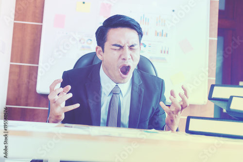 crazy businessman concept