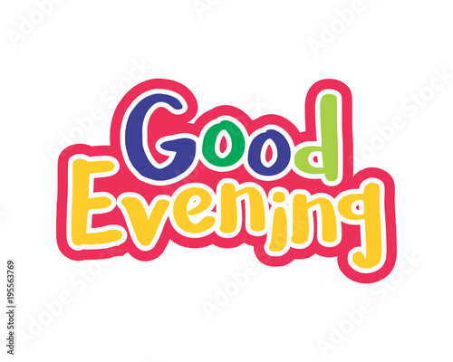 good evening typography typographic creative writing text image icon 1