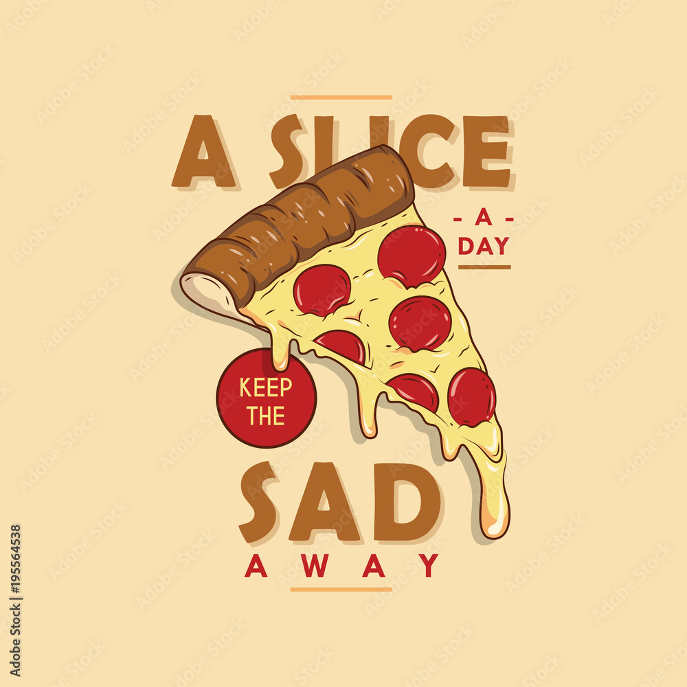 Fototapeta Pizza Slice Illustration