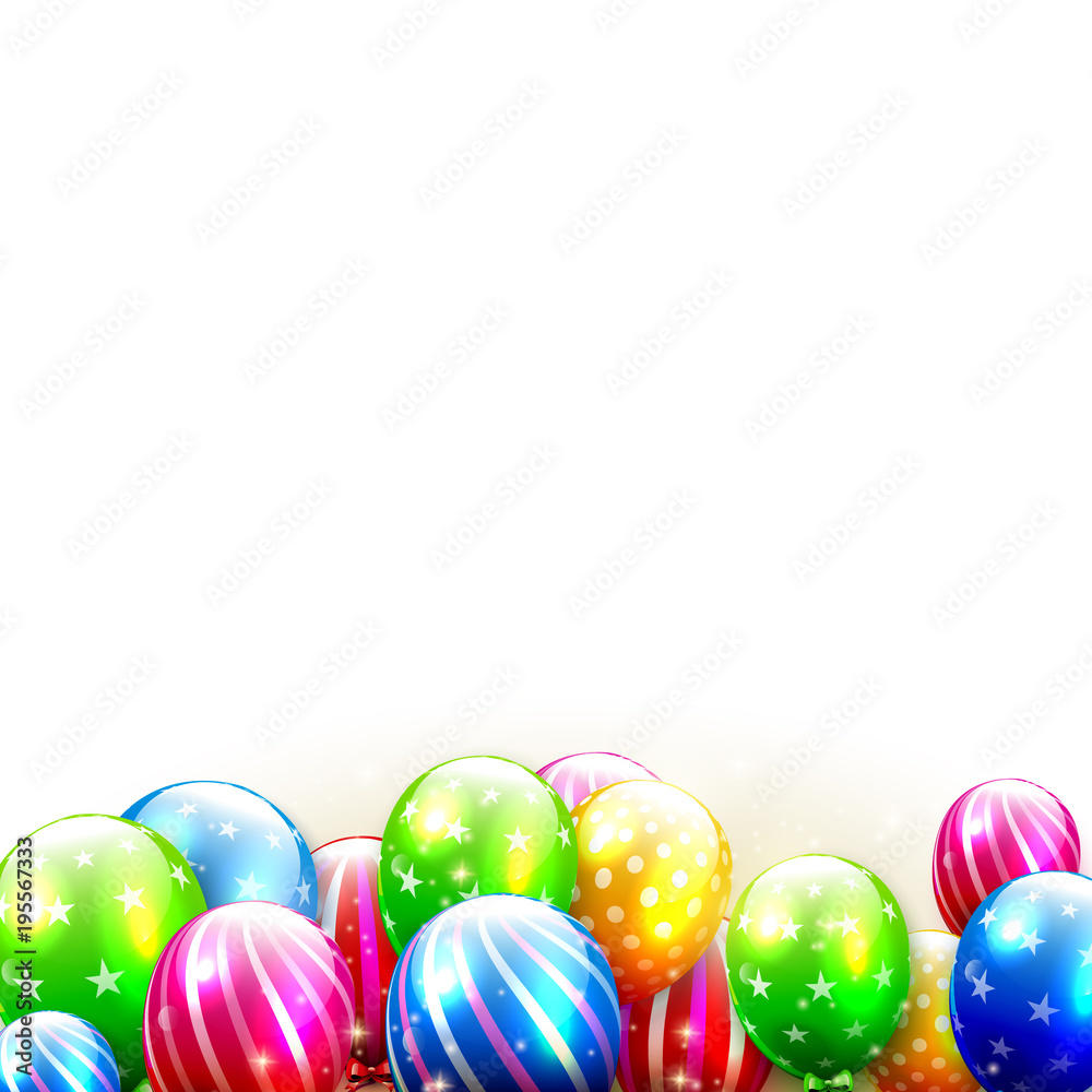 Colorful birthday balloons Colorful birthday balloons