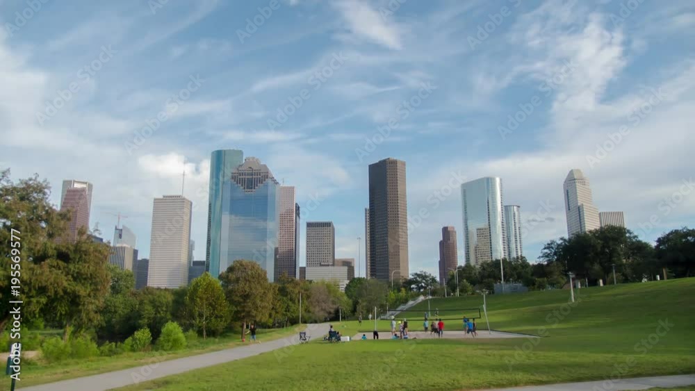 4K Timelapse of Downtown Houston Skyline from Scenic Park 4K Timelapse of Downtown Houston Skyline from Scenic Park