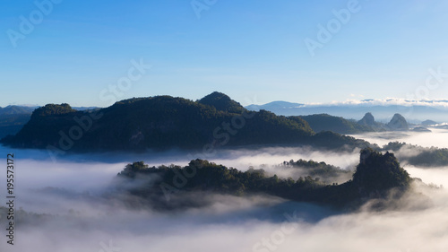 Mountain landscape and morning mist. © 24Novembers