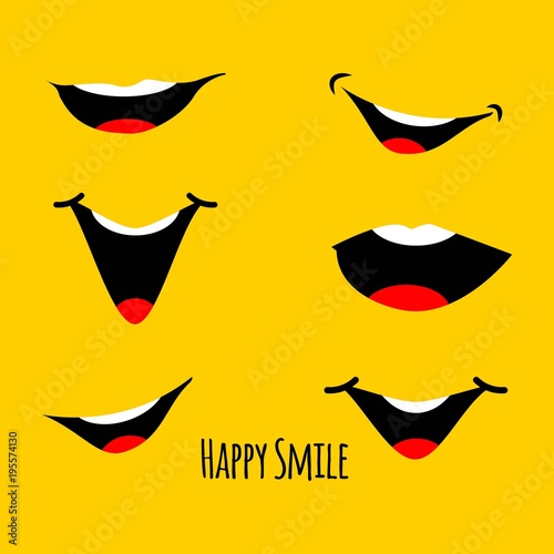 Happy Smile Vector Template Design