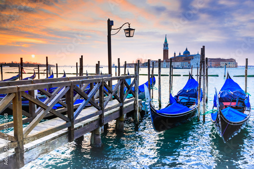 Venice, Italy - Gondola and Grand Canal © ecstk22