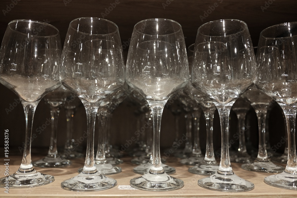 row of glasses