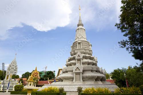 Tourism Khmer style roof architecture in Royal Palace, Phnom Penh, Cambodia, Asia. © Jeffery