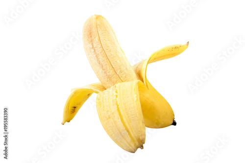 Banana peel isolated on white background