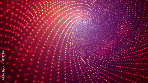abstract vector background, bright infinite tunnel