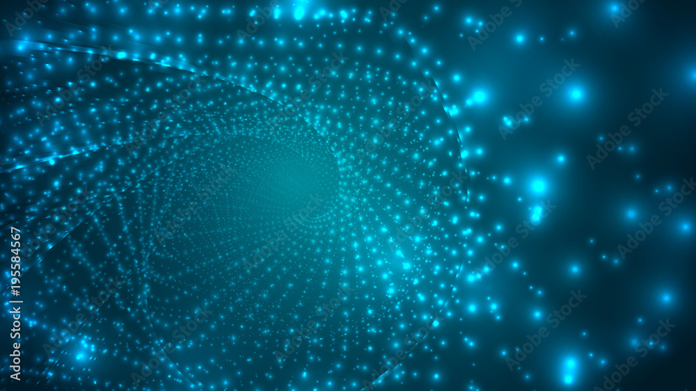 Abstract background of bright glowing particles and paths. Abstract background of bright glowing particles and paths.
