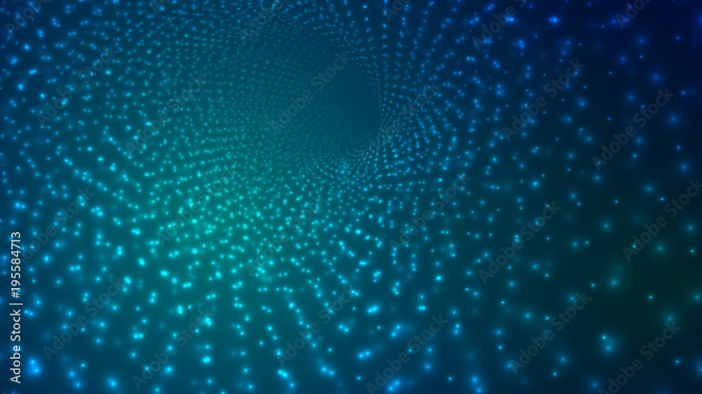 Obraz premium Abstract background of bright glowing particles and paths.