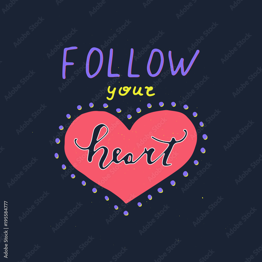Follow your heart card.