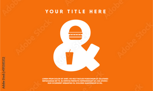 Burger and soda combo concept. Burger icon. soda icon. vector illustration. eps 10.