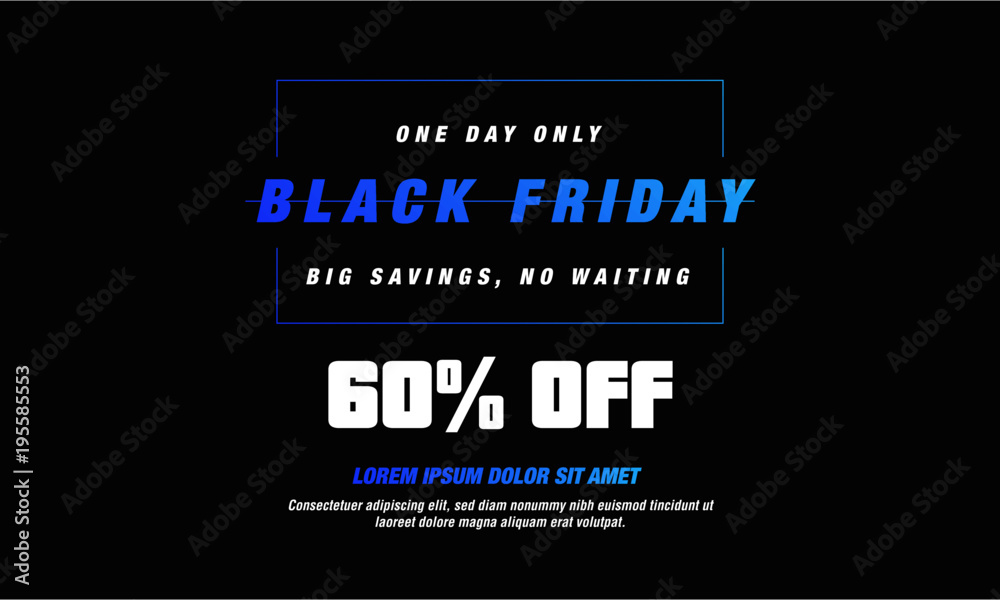 Black Friday sale inscription design template. banner 60% discount. Vector illustration. Black Friday sale inscription design template. banner 60% discount. Vector illustration.