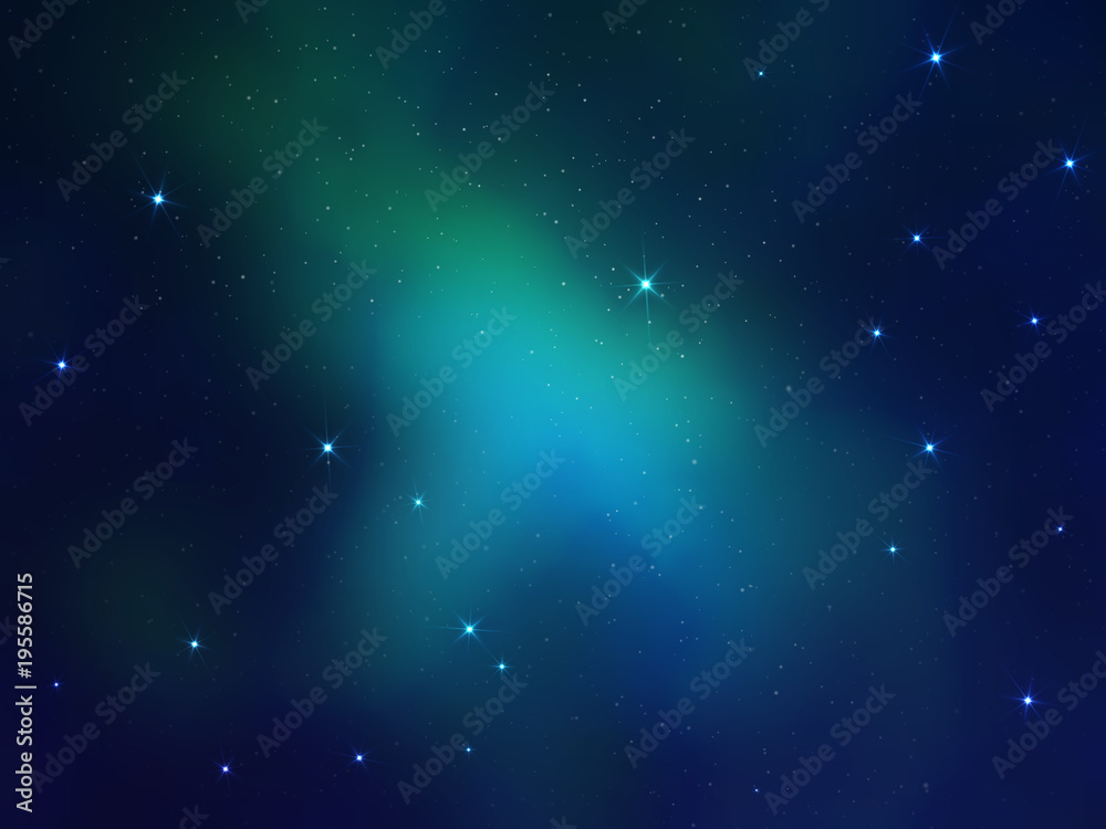 Obraz premium space vectror dark green background