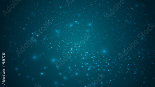 Abstract background of bright glowing particles and paths.