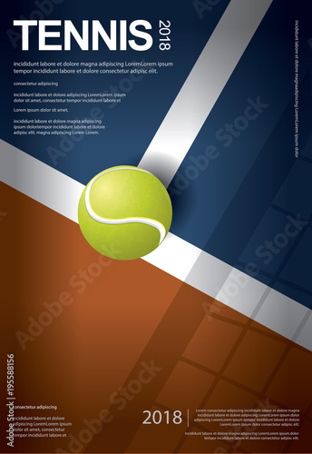 Tennis Championship Poster Vector illustration
