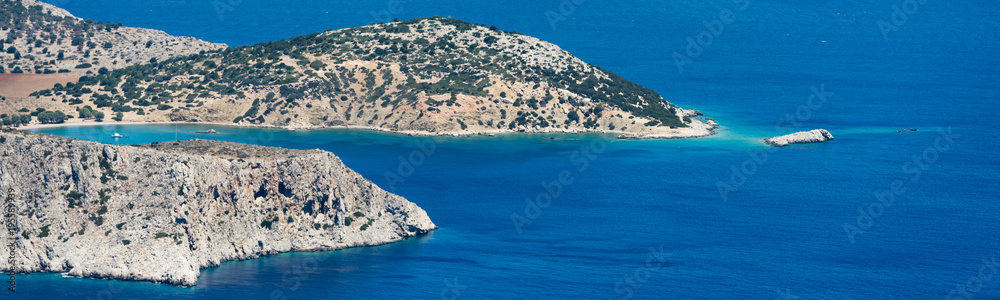 Aerial image of Greek islands Koulondros and Seskli