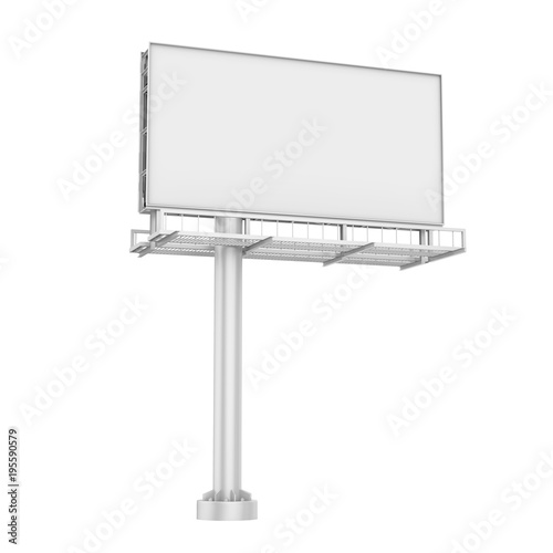 Blank White Billboard Isolated