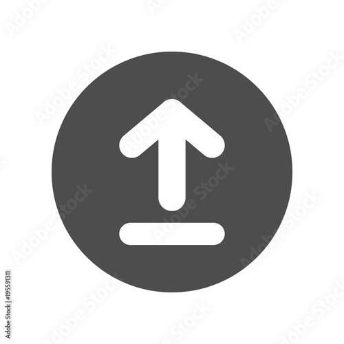Upload button. Vector icon.