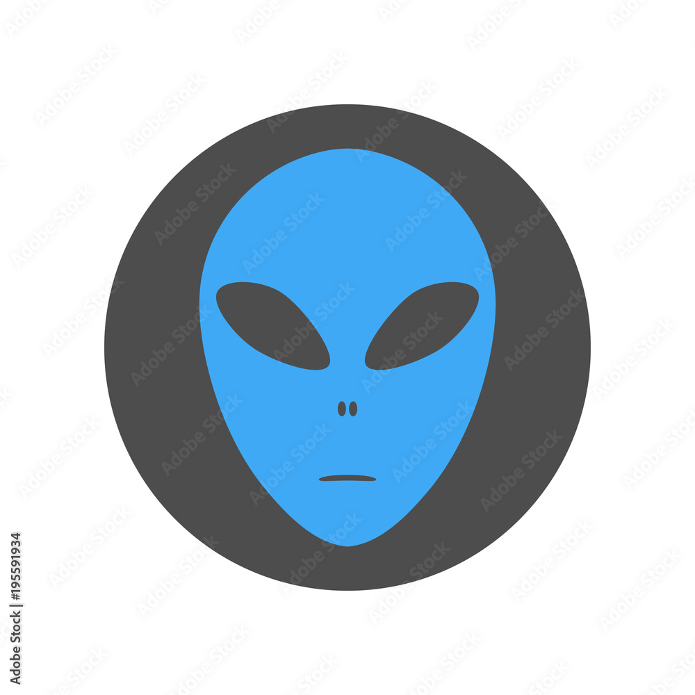 Alien face emoji. Martian head icon. Vector. Alien face emoji. Martian head icon. Vector.