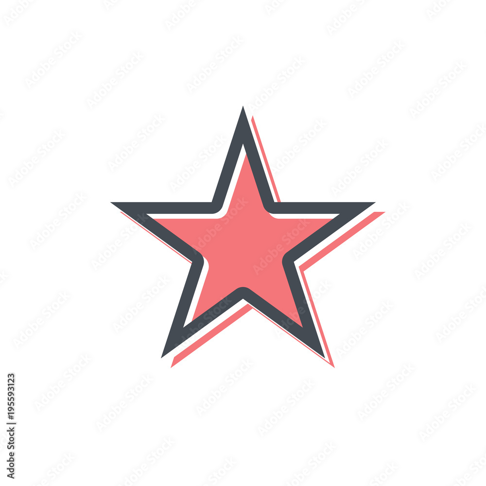 Fototapeta premium Star icon. Flat star sign isolated