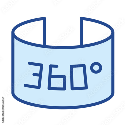 360° Ansicht Vector Icon
