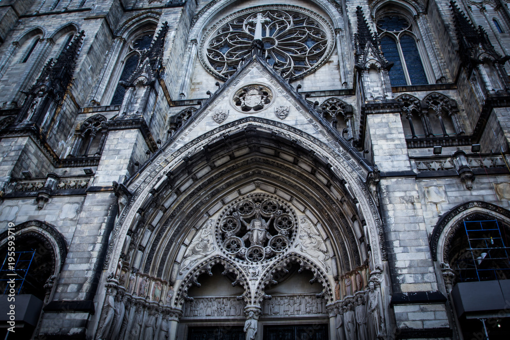 Cathedral of Saint John the Divine gothic facade in New York. Cathedral of Saint John the Divine gothic facade in New York.