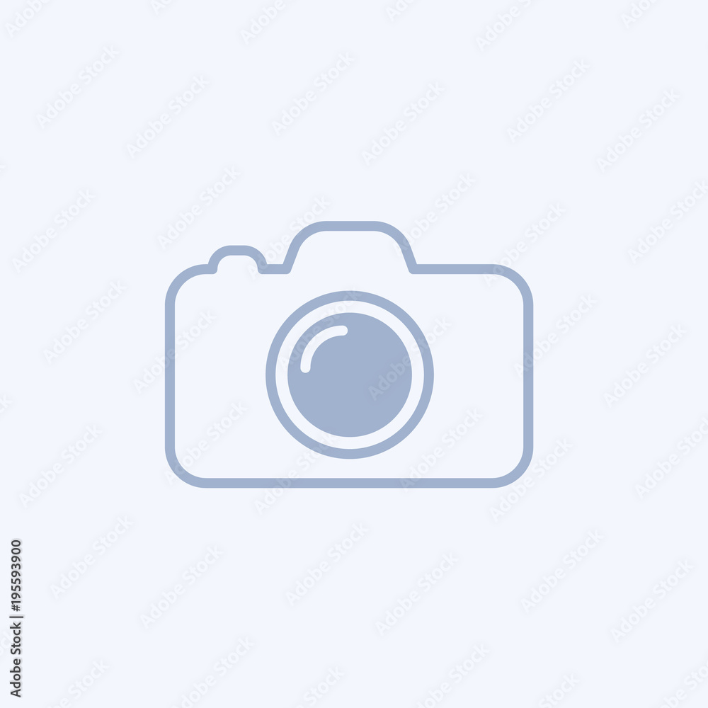 Camera icon. Flat camera sign isolated Camera icon. Flat camera sign isolated