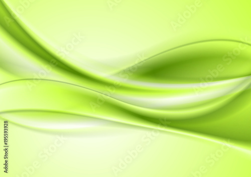 Bright green abstract smooth soft waves background