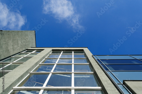 Blue sky and top of the buildings