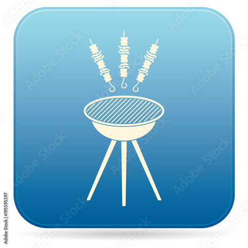 Grilled kebab icon