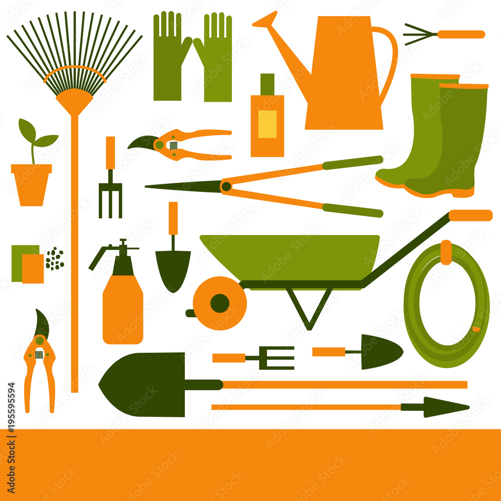 Garden tool. Vector background. Garden tool. Vector background.