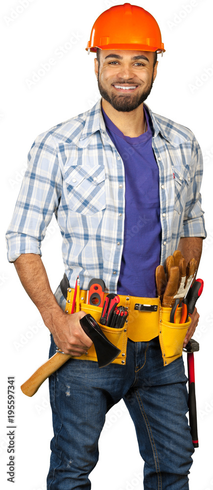 Construction worker isolated on white Construction worker isolated on white