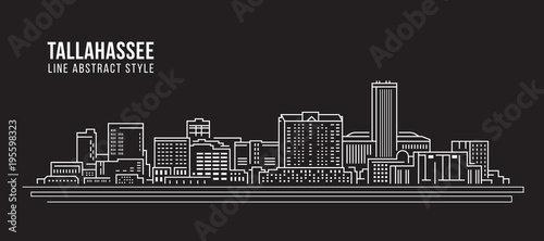Cityscape Building Line art Vector Illustration design - Tallahassee city photo