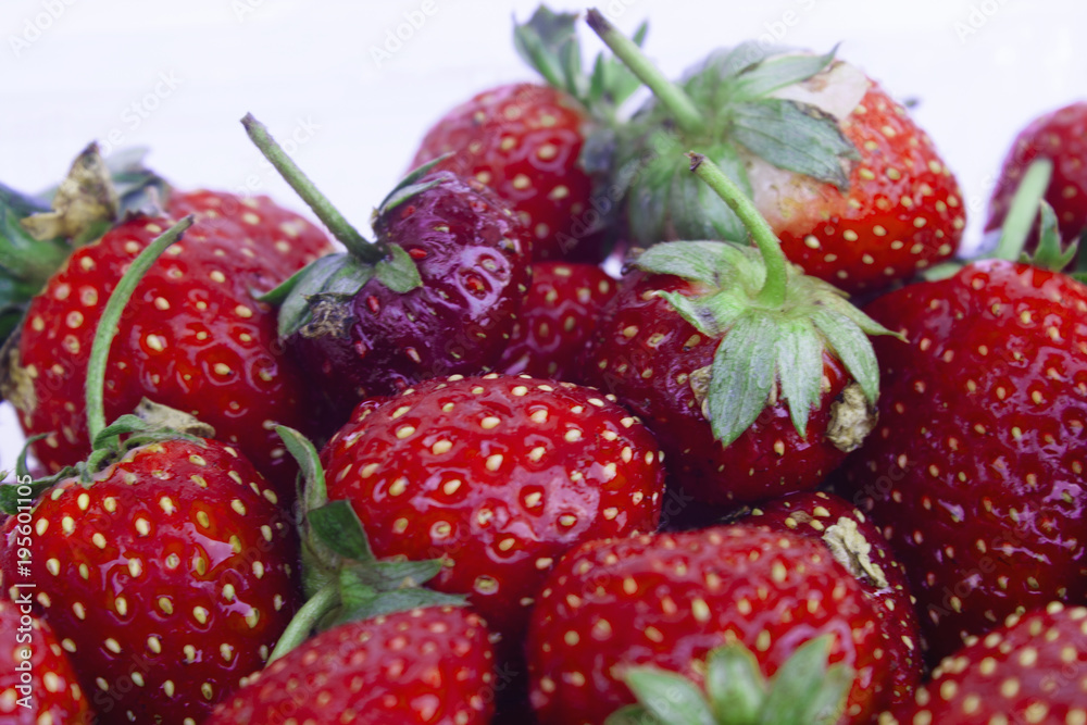 background from freshly harvested strawberries background from freshly harvested strawberries