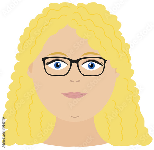 junge Blondine (flat avatar illustration)