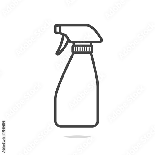 Spray bottle line icon vector