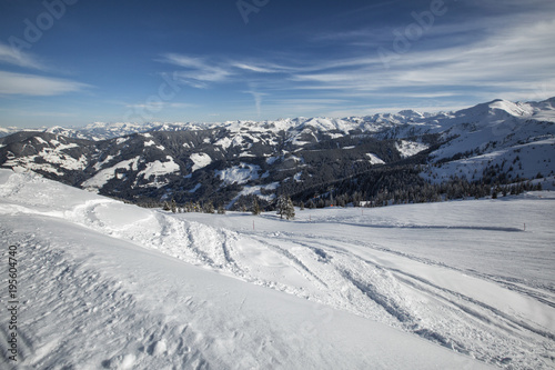 Panoramic winter view of the Alps, Austria © benna23