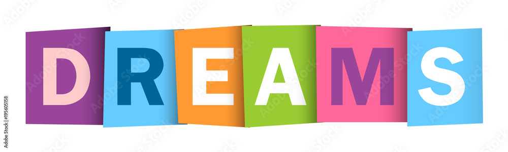 Fototapeta premium DREAMS Letterpress Blocks
