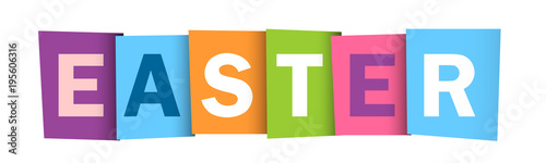 “EASTER” Colourful Letters Banner 