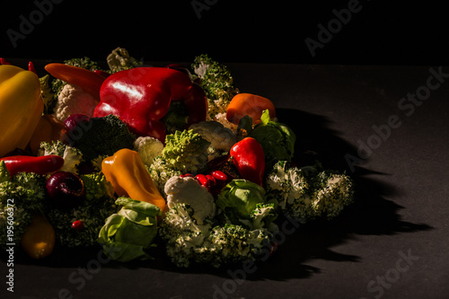 composizione di verdure miste