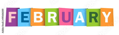"FEBRUARY" Vector Letters Icon