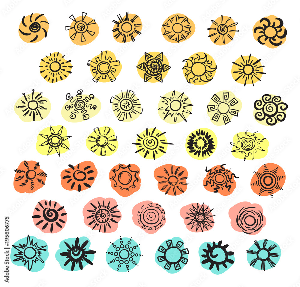 Doodle Black Suns Collection