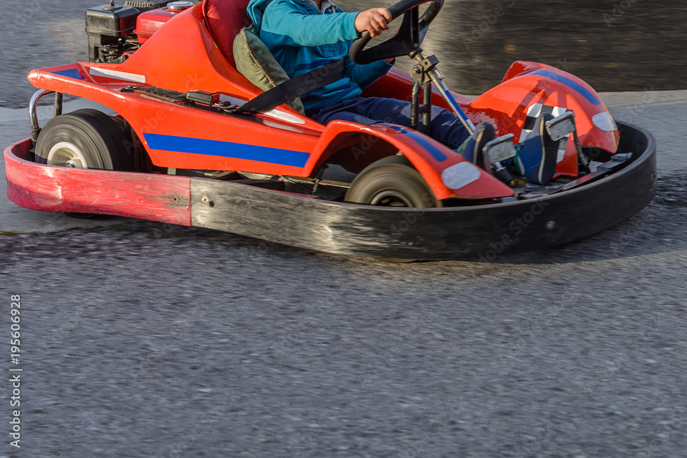 children go for a drive on karting children go for a drive on karting